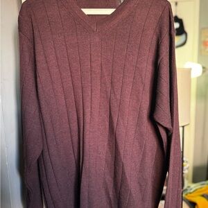 Elegant Maroon V-Neck Sweater for Men